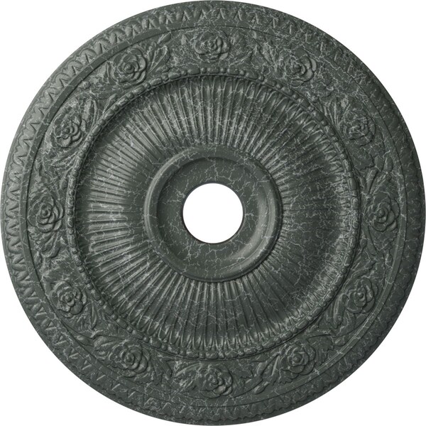 Ekena Millwork Logan Ceiling Medallion (Canopies up to 6 1/8"), 24 1/4"OD x 3 7/8"ID x 2"P, Athenian Green Crackle CM24LO1AGC - main